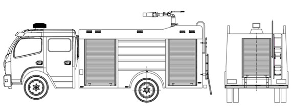 消防車(chē)上裝結(jié)構(gòu)圖 消防車(chē)上裝結(jié)構(gòu)圖